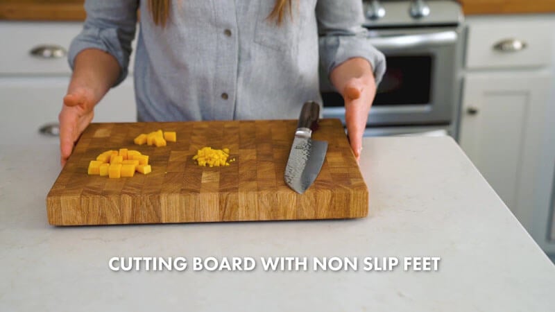 Basic knife skills | Use a cutting board with non slip feet