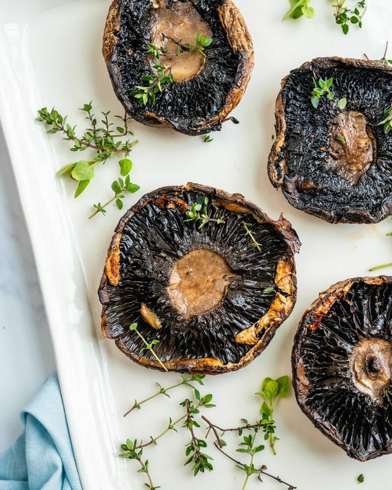 Grilled portobello mushrooms