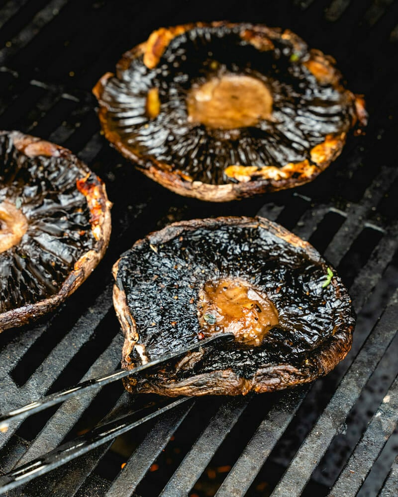 Grilled portobello mushrooms