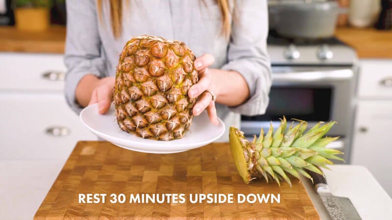 How to Cut a Pineapple | Rest for 30 minutes upside down
