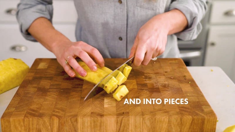 How to Cut a Pineapple | Slice into pieces