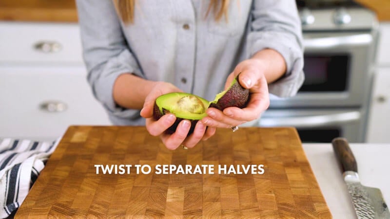 How to Cut an Avocado | Twist to separate halves