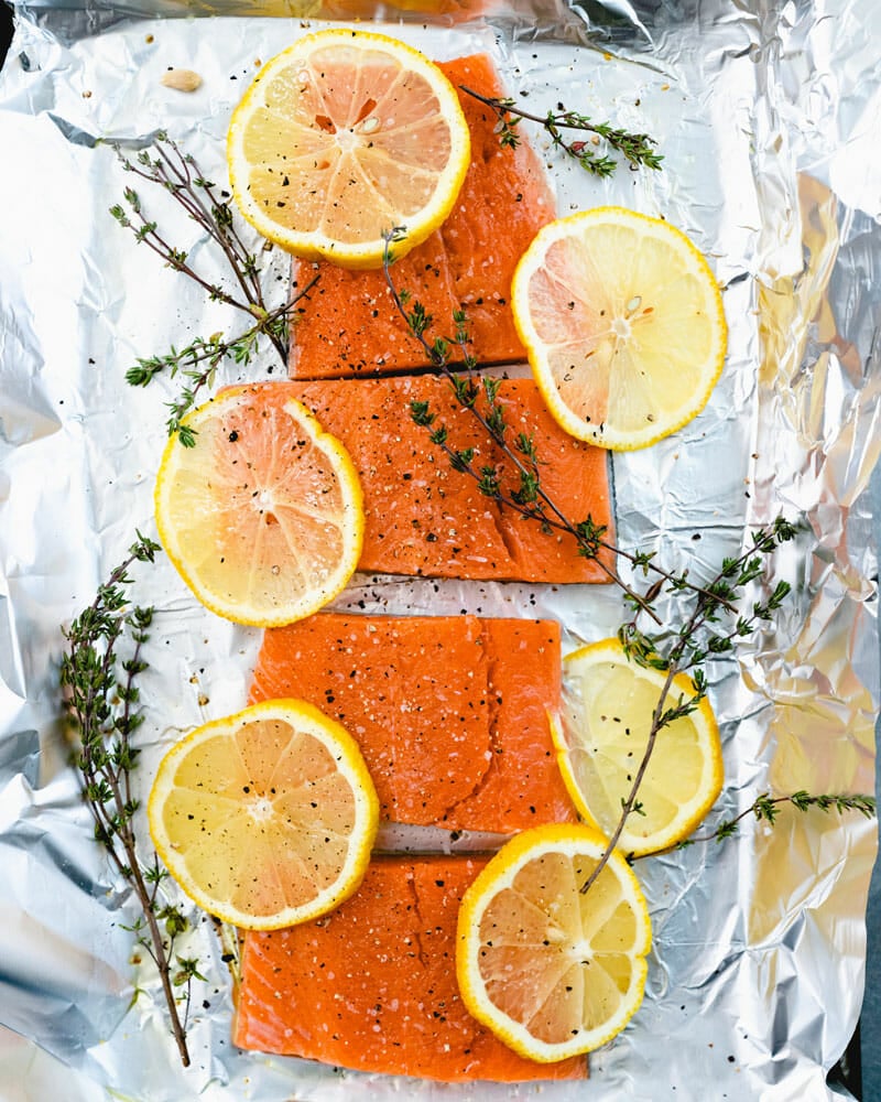Oven baked salmon